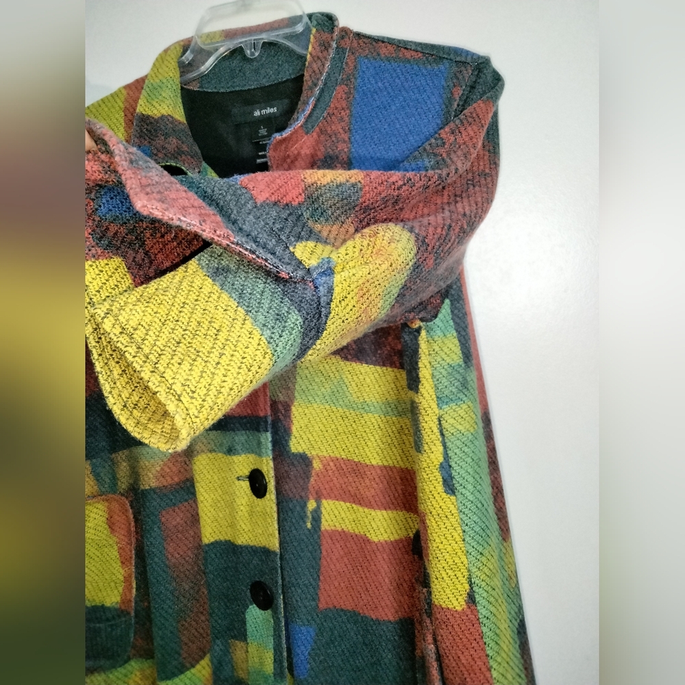 Ali Miles (Size L) Multicolored Patchwork Button … - image 4